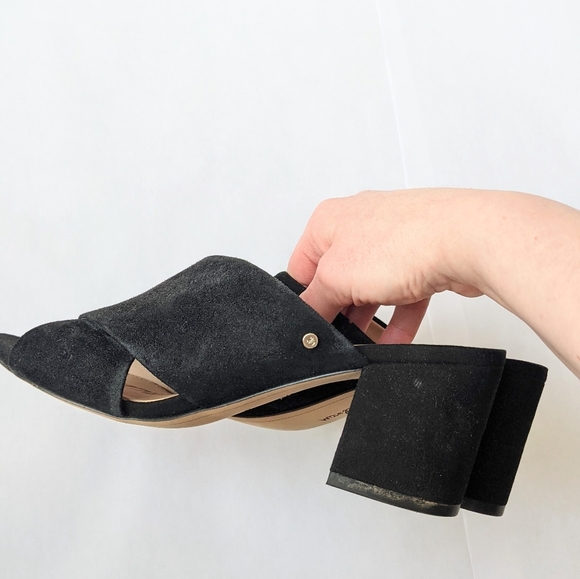 Sam Edelman • Stanley Black Suede Mule Sandals - Picture 11 of 12